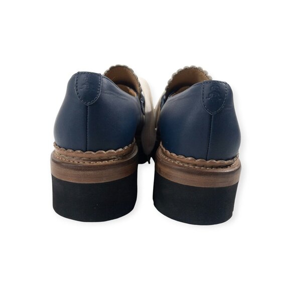 The Office Of Angela Scott Miss Elsie Navy Loafers SZ EU 39 US 9 Coquette - Picture 15 of 16